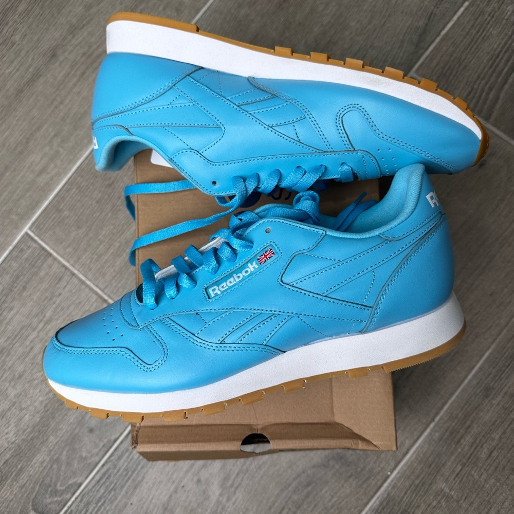 Blue Reebok Classic leather Shoes